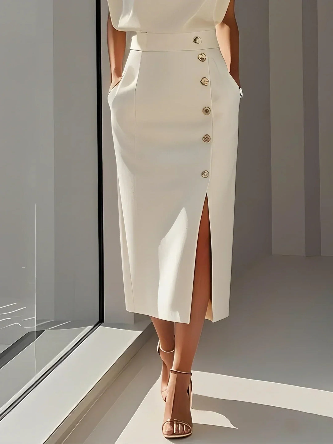 Aspen | Moeiteloze Charme Midi Jurk