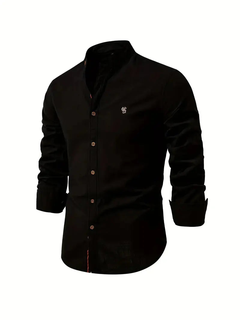 Heren Overhemd Slim Fit Knopen Elegant Casual