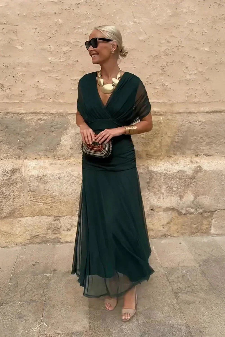 Elodie | Elegante maxi-jurk met V-hals