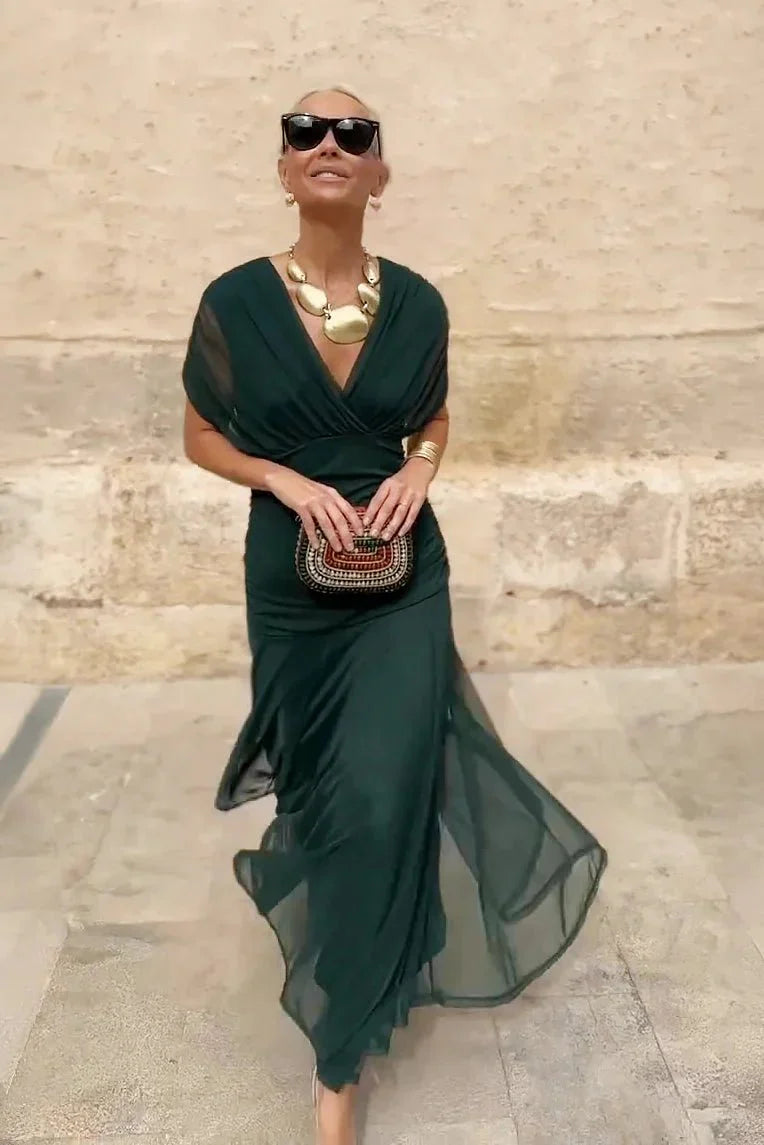 Elodie | Elegante maxi-jurk met V-hals