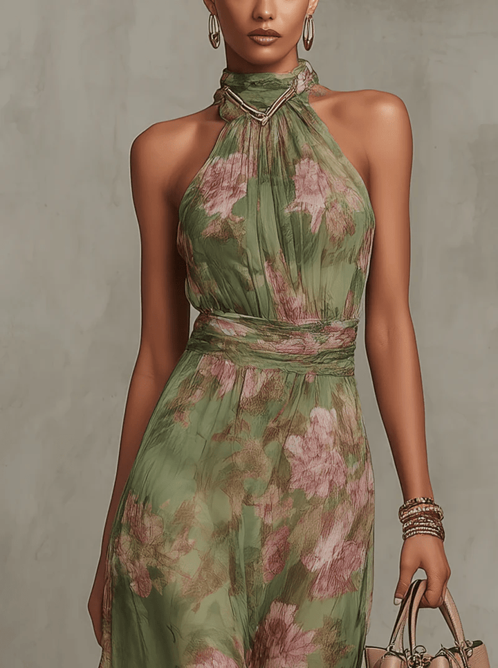 Evelien | Elegante maxi-jurk met bloemenprint