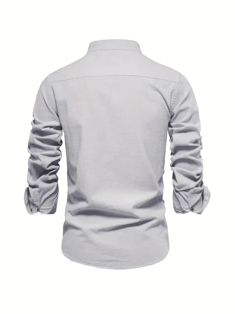 Heren Overhemd Slim Fit Knopen Casual Elegant