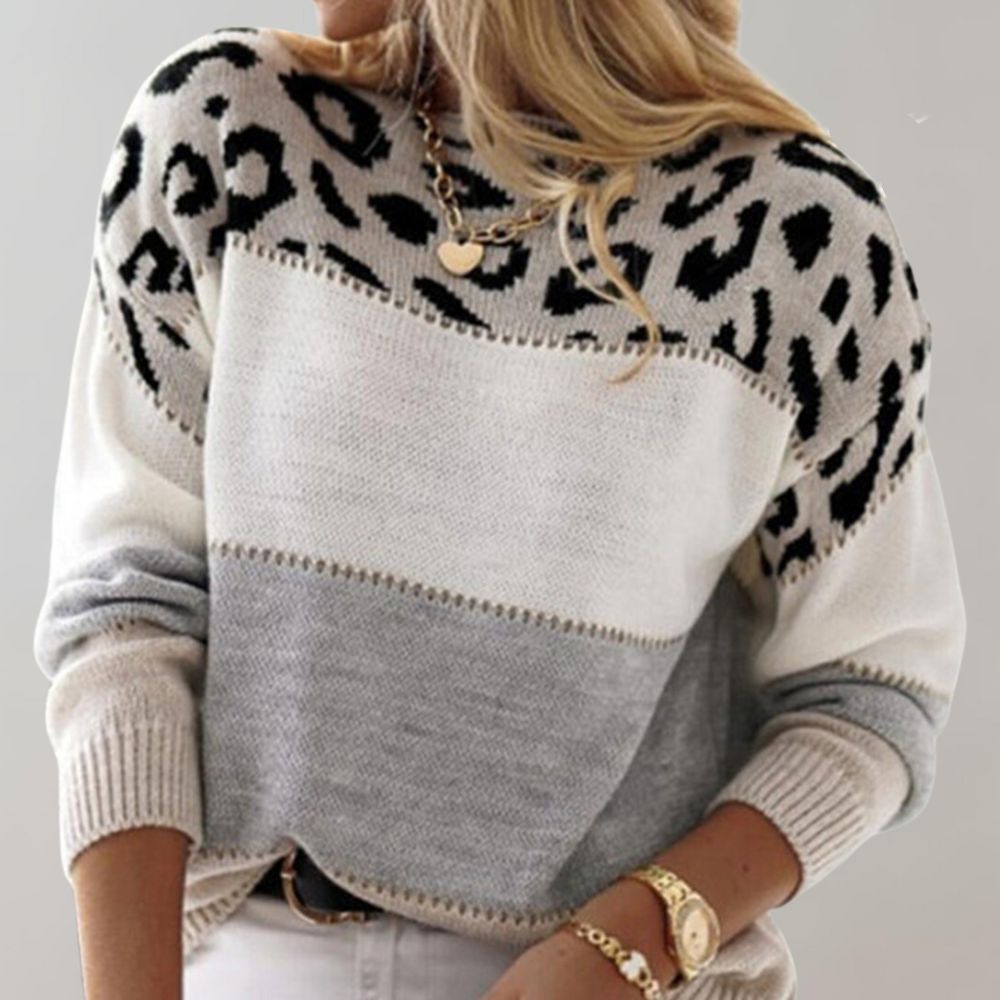 Fleur | Trui met luipaard print