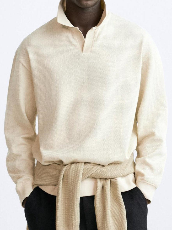 Beige pullover met polokraag – Casual stijl met elegantie