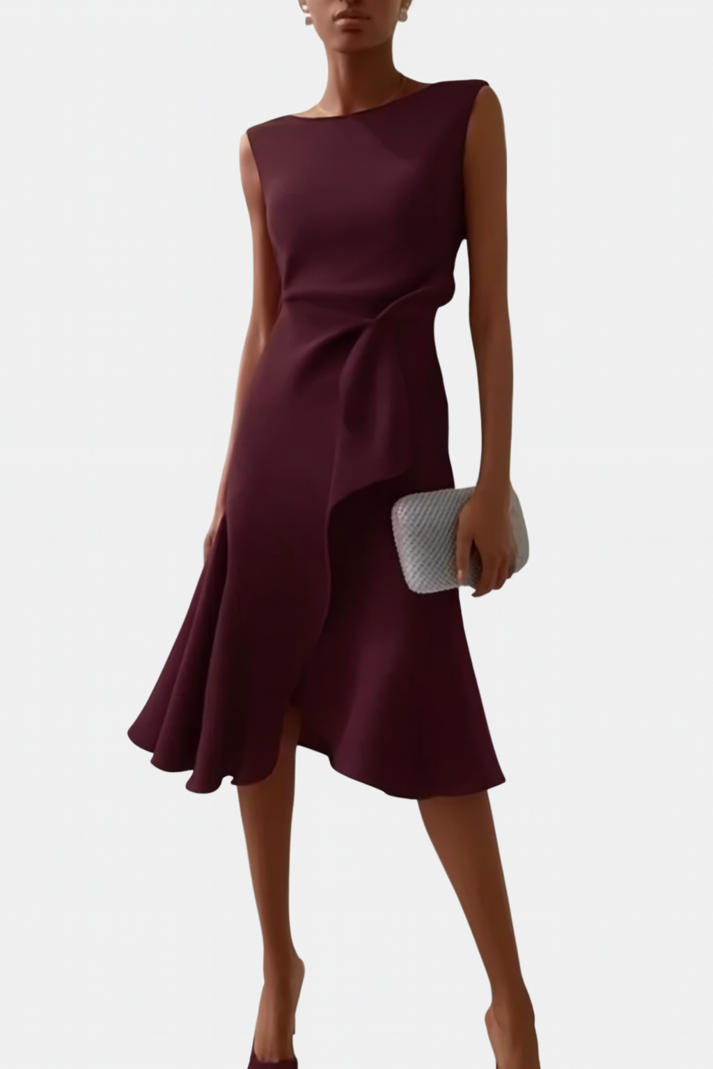 Sheila | Elegante Asymmetrische Midi Jurk