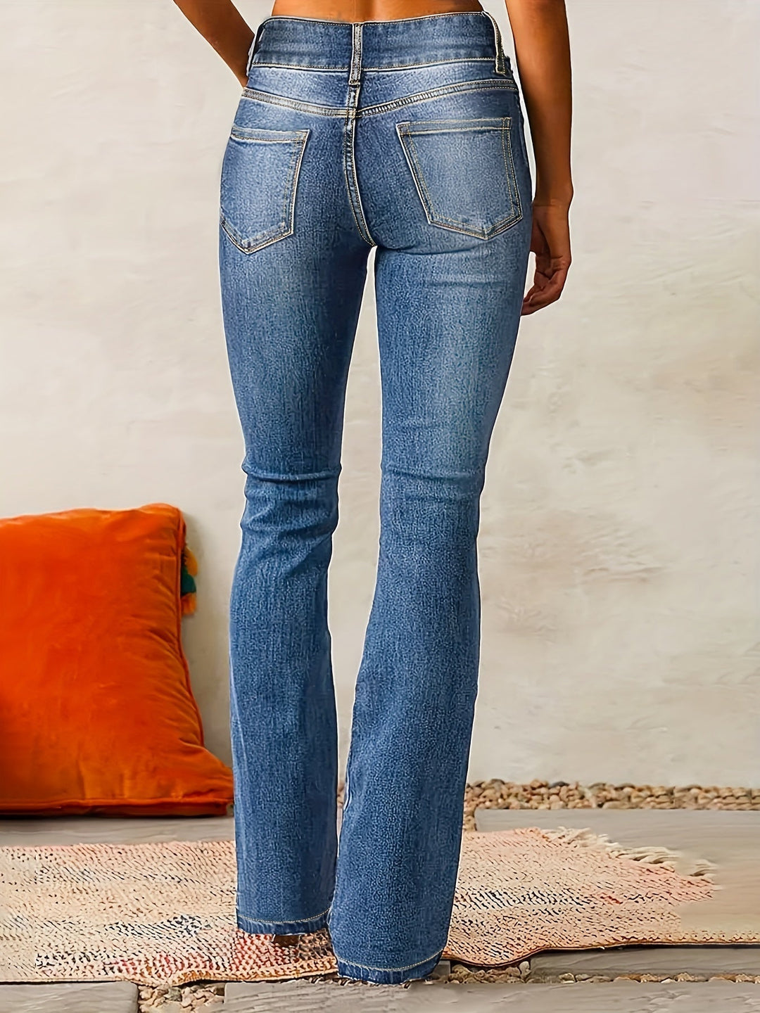 Trendy flared jeans met hoge taille