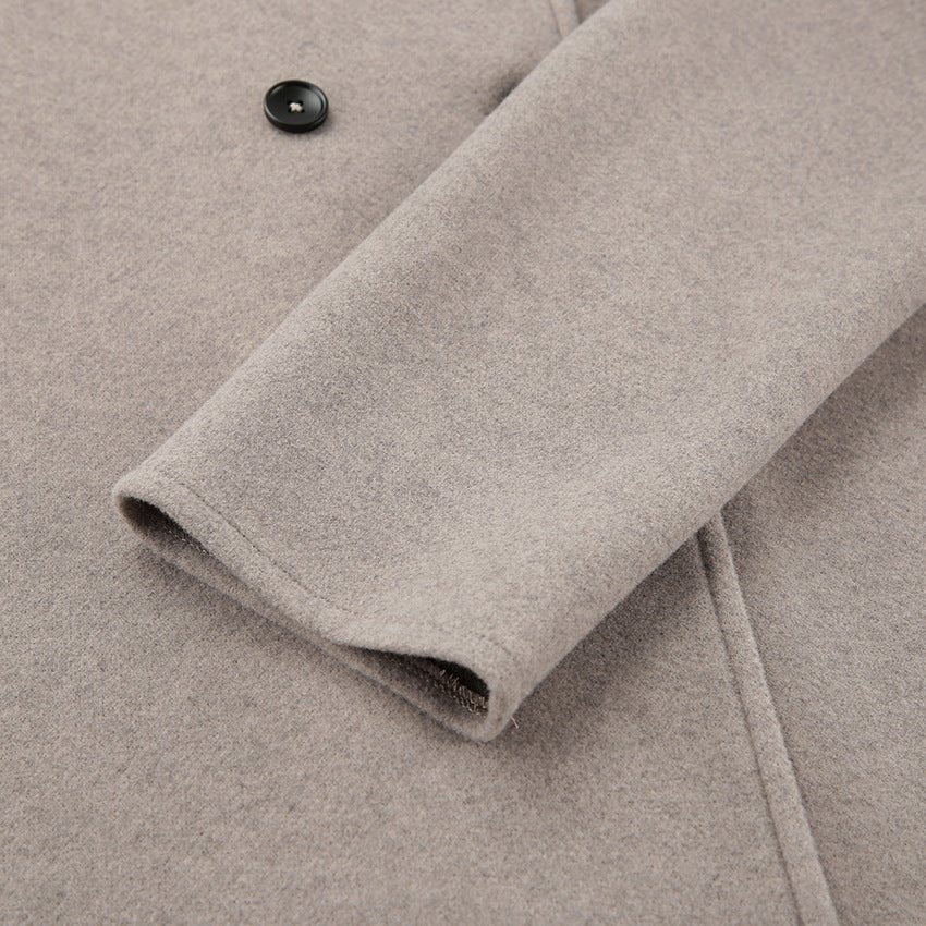 MAURELLE – Vintage Wool Blend V-Neck Coat