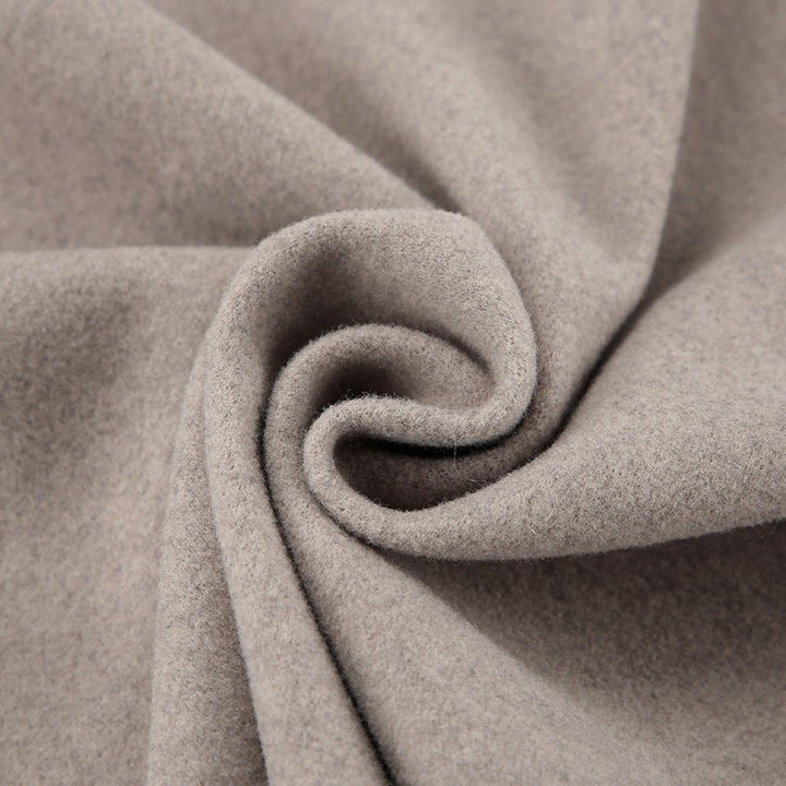 MAURELLE – Vintage Wool Blend V-Neck Coat