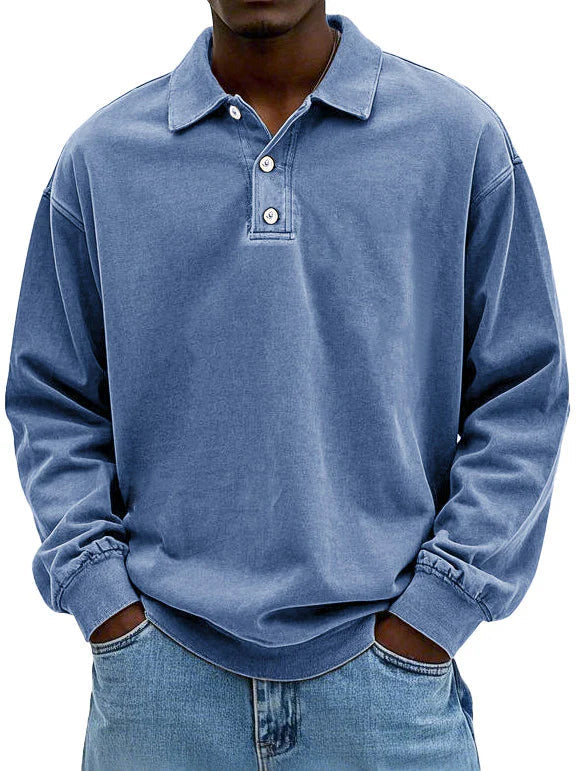 Ivo - Smart-Casual Poloshirt (Lichtblauw)