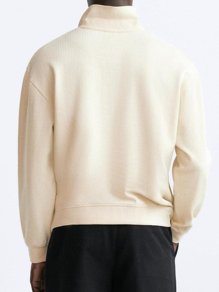 Beige pullover met polokraag – Casual stijl met elegantie