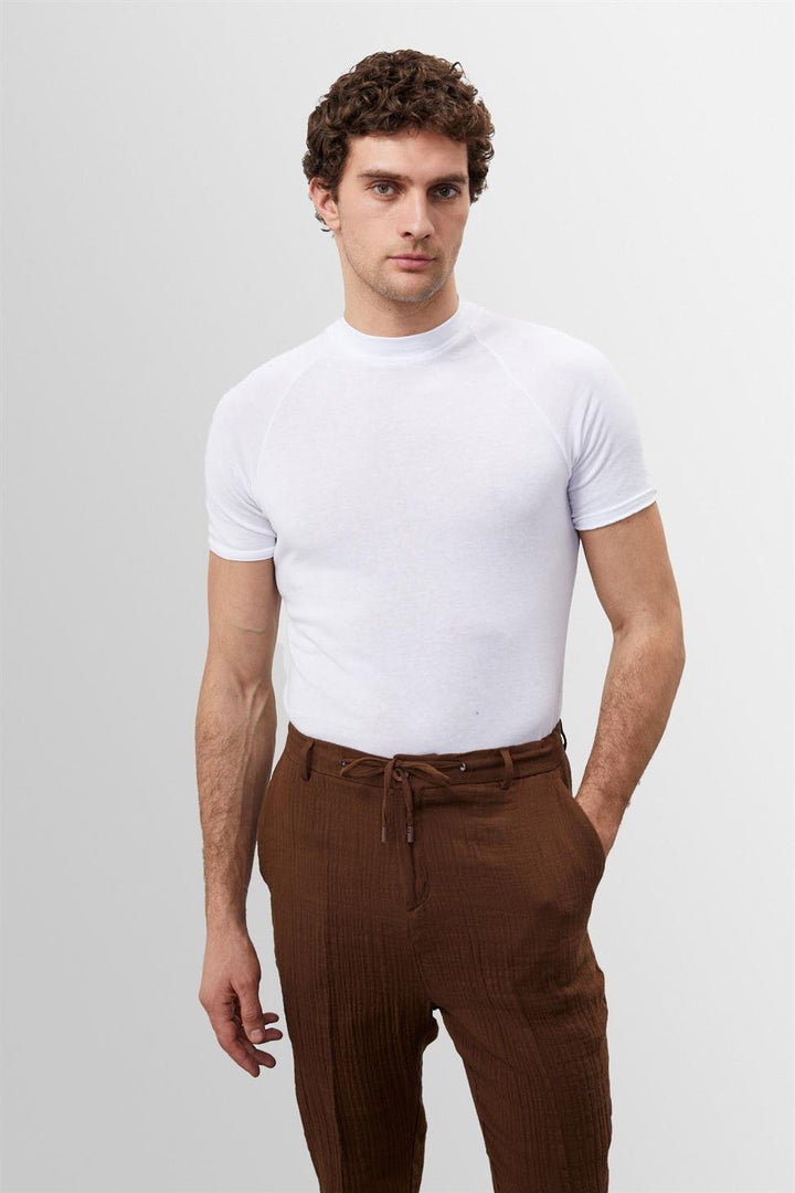 Joachim | Klassiek Slim-Fit Witte T-Shirt voor Heren