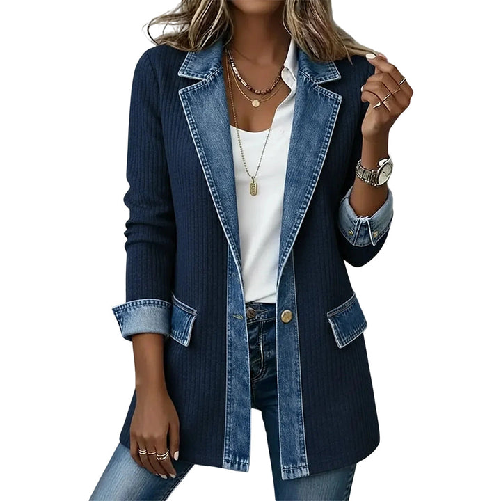 Lotte | Denim Gebreid Damesvest