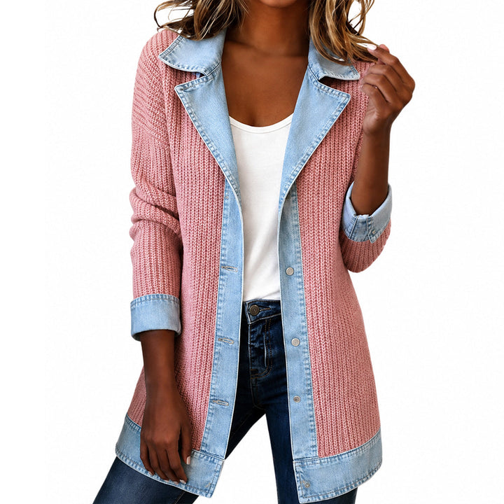 Lotte | Denim Gebreid Damesvest