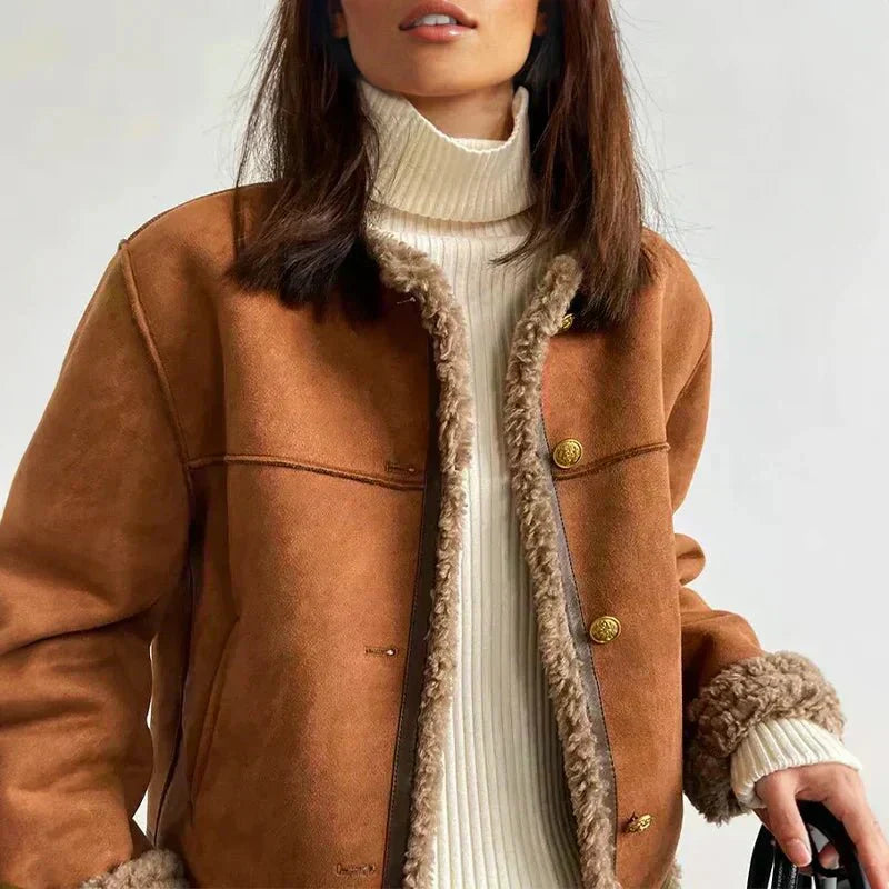 Terhild – Jas met Shearling-Beslag
