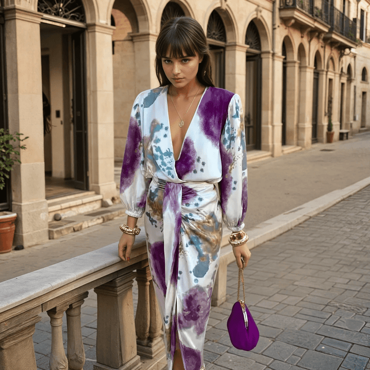 Valeria | Elegante jurk met strik in de taille