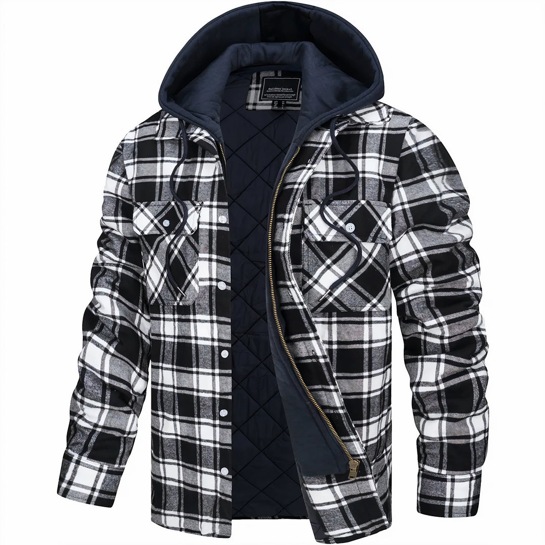 Van Delft Mode® | Geruite jas met rits