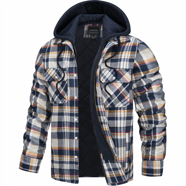 Van Delft Mode® | Geruite jas met rits