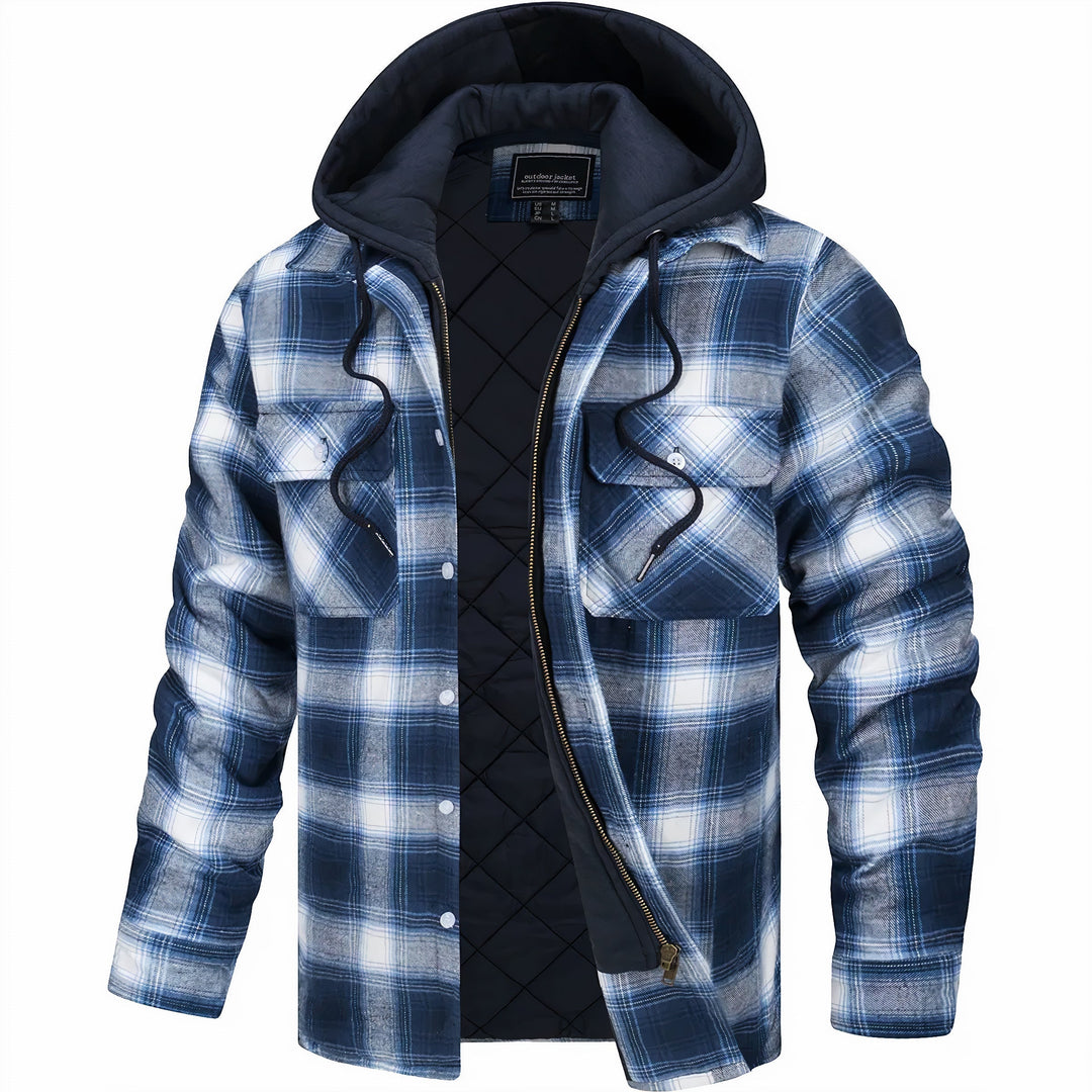 Van Delft Mode® | Geruite jas met rits
