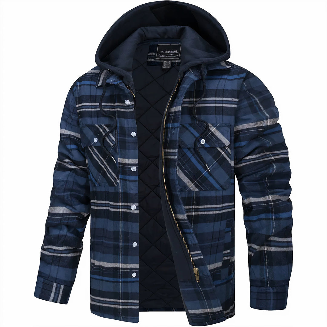 Van Delft Mode® | Geruite jas met rits
