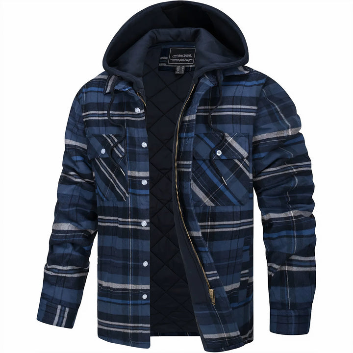 Van Delft Mode® | Geruite jas met rits