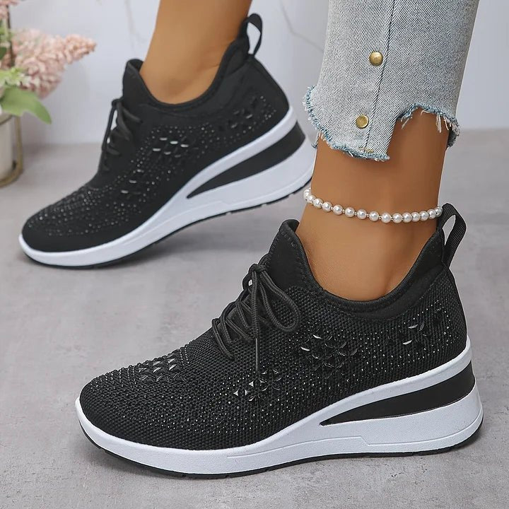 Violetta | Orthopedische sneakers met glinsterende steentjes