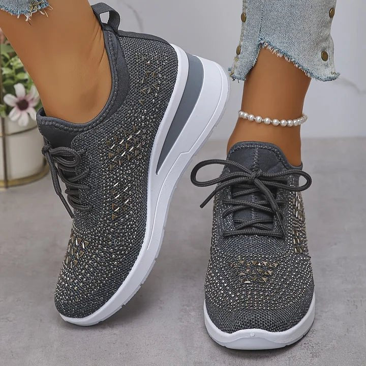 Violetta | Orthopedische sneakers met glinsterende steentjes