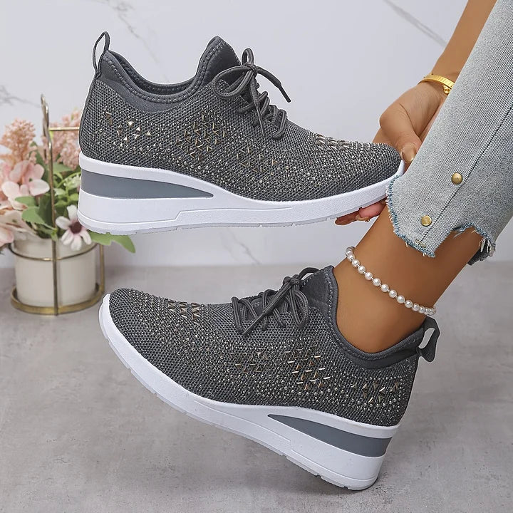 Violetta | Orthopedische sneakers met glinsterende steentjes